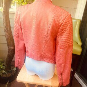 GUESS Motorcycle Jacket in SOFT CORAL